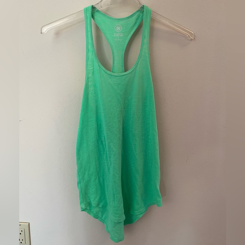 SO green tank top size S